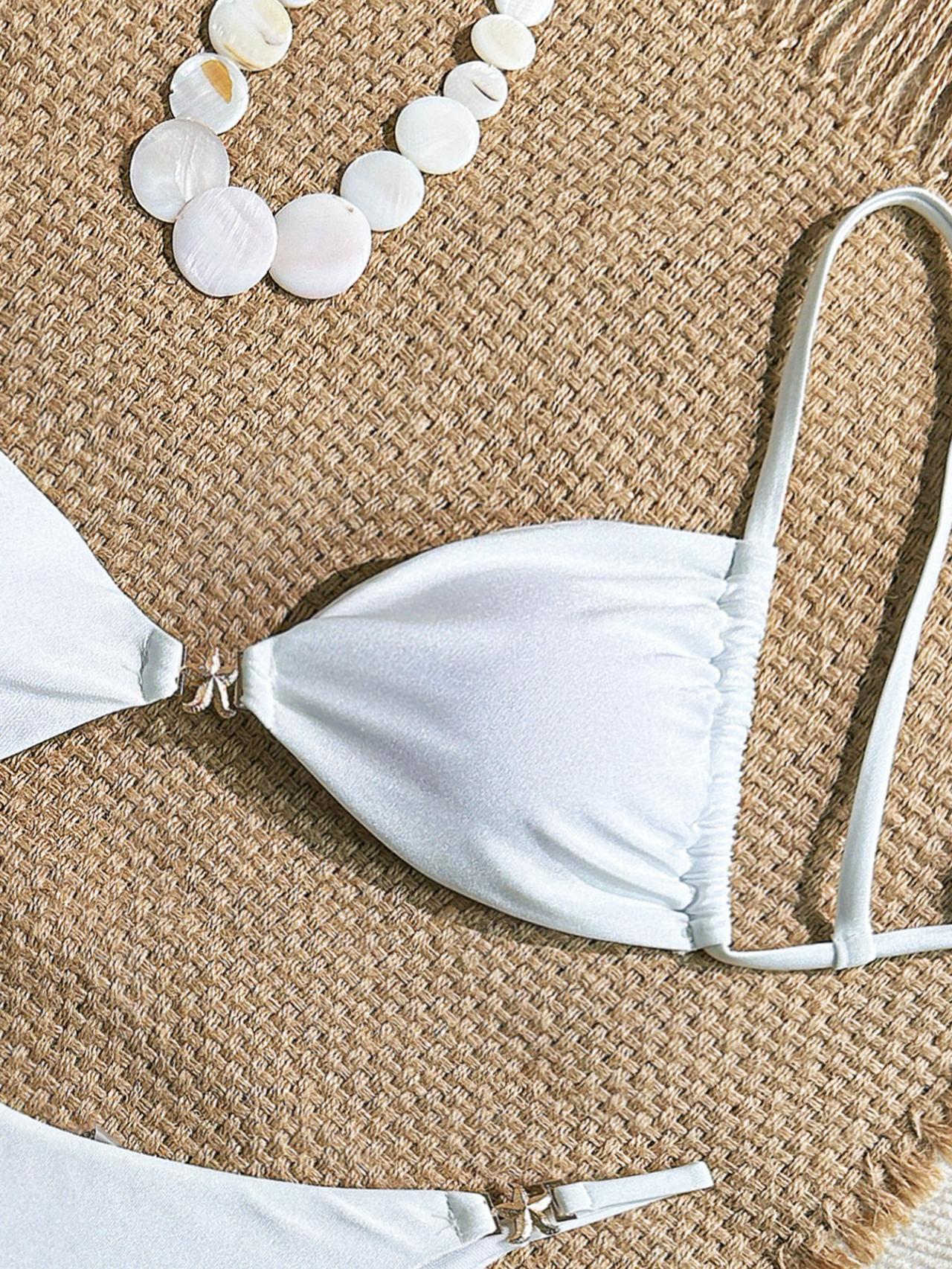 Women's Sexy Thin Rope Shoulder Strap Bikini Triangle Cup Swimwear for Beach Hot Springs Trending New_voghion.com