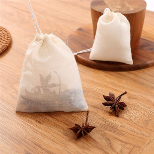 Cotton cloth filter bag soup stew bag tea bag traditional Chinese medicine bag spice bag drawstring soup filter gauze bag