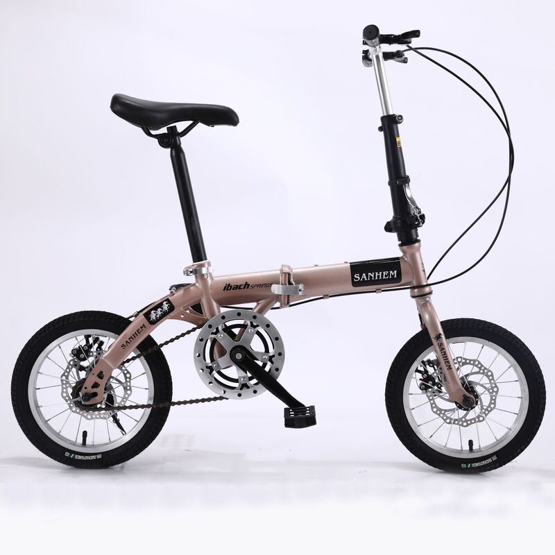 Factory wholesale Sanhe horse 14 inch folding bicycle portable bicycle adult student disc brake single speed car export Factory wholesale Sanhe horse 14 inch folding bicycle portable bicycle adult student disc brake single speed car export