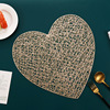 Fashionable decorations heart shaped PVC, table mat, new collection, light luxury style