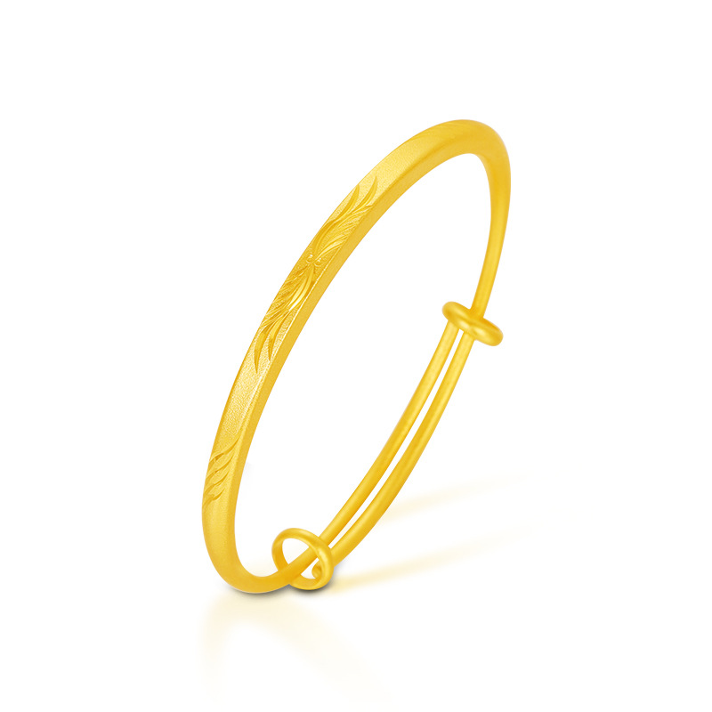 Pulsera de mujer de boca abierta pulsera de estilo nacional a rayas al por mayor de arena oro vintage pulsera de mujer chapado en oro fábrica joyería al por mayor