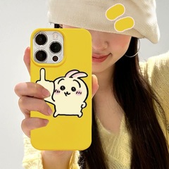 Funny middle finger Uzaki iPhone 13 Apple 14 phone case 11 cute 15 promax bright yellow 12 soft case 7p
