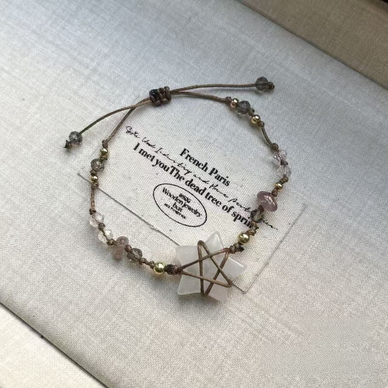 Original Retro Winding Star Pendant Bracelet, Light Luxury Fashion Niche Design Bracelet, New Pull-Out Bracelet