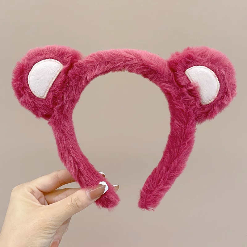 Ciervo blanco mismo estilo oso cara lavado banda de pelo máscara facial especial diadema antideslizante presión banda de pelo todo partido horquilla tocado