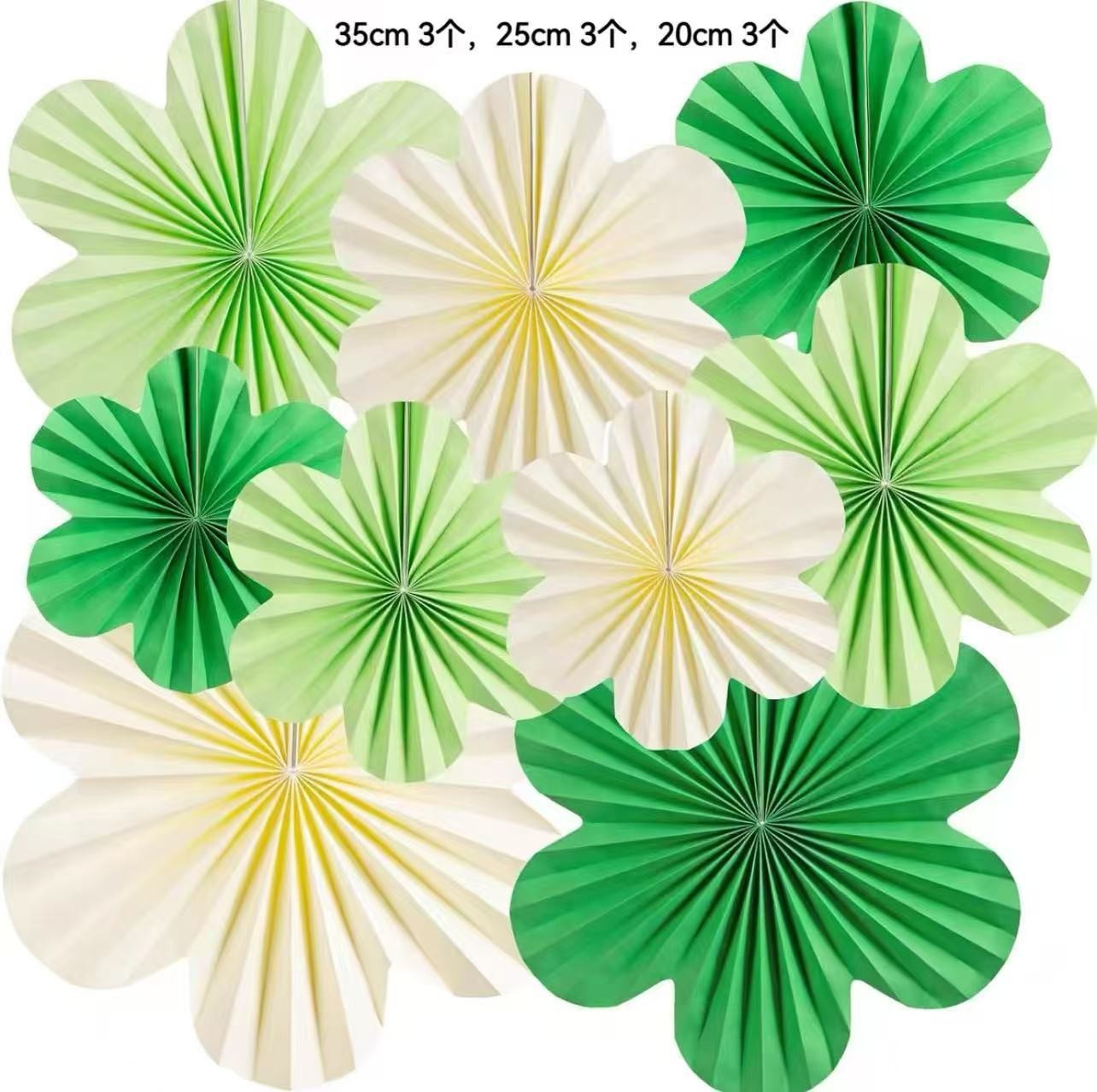 Flores transfronterizas decoración de ventilador de papel fiesta de cumpleaños ventana de fondo decoración de pared colgante ventilador tridimensional flor de ventilador plegable