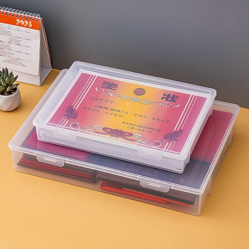 Large Transparent Storage Box for Beads, Certificates, and Important Documents; Household Document Organizer Large Transparent Storage Box for Beads, Certificates, and Important Documents; Household Document Organizer