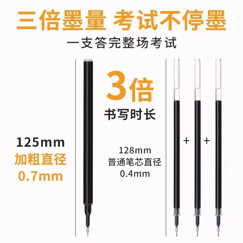 朝光B4501中性ペン0.5mm全針管炭素黒水性ペン学生試験用ペン赤青教師ペン|undefined