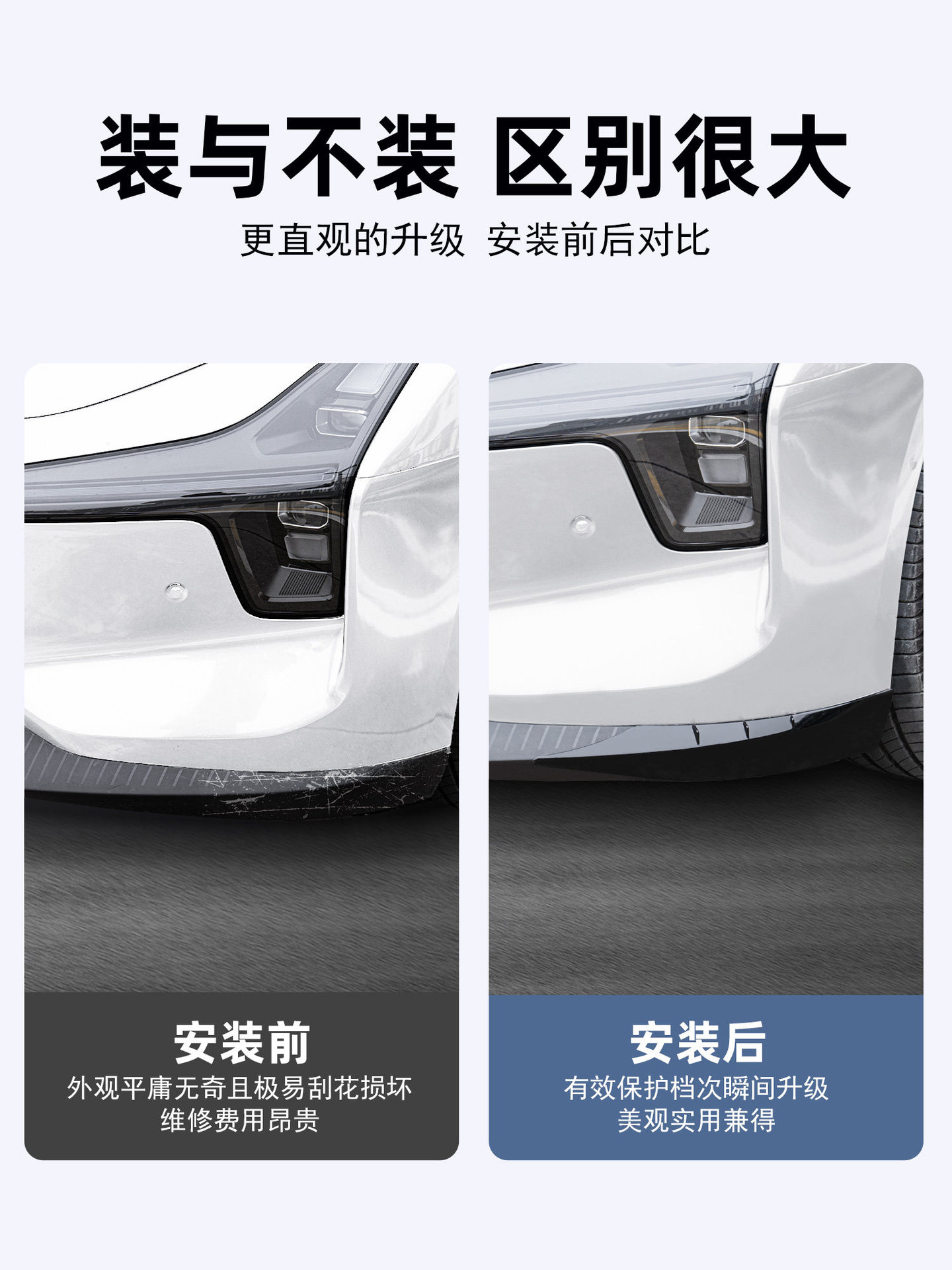 Suitable for Xpeng Mona M03 Front Bumper Anti-Collision Decorative Strip Modification Bumper Anti-Scratch Protection Corner Accessories