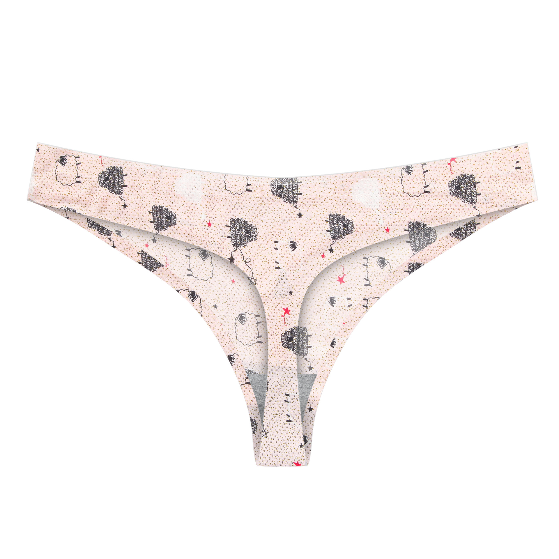 En stock europeo y americano sexy seda de hielo Tanga de mujer sin costuras cintura baja ligero transpirable cómodo antibacteriano entrepierna ventas directas de fábrica