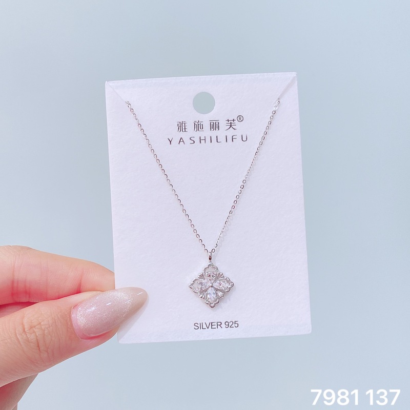 Yashilifu s925 スターリングシルバー新製品ニッチハイエンドジルコンパールネックレス気質ライト高級鎖骨チェーン多用途|undefined