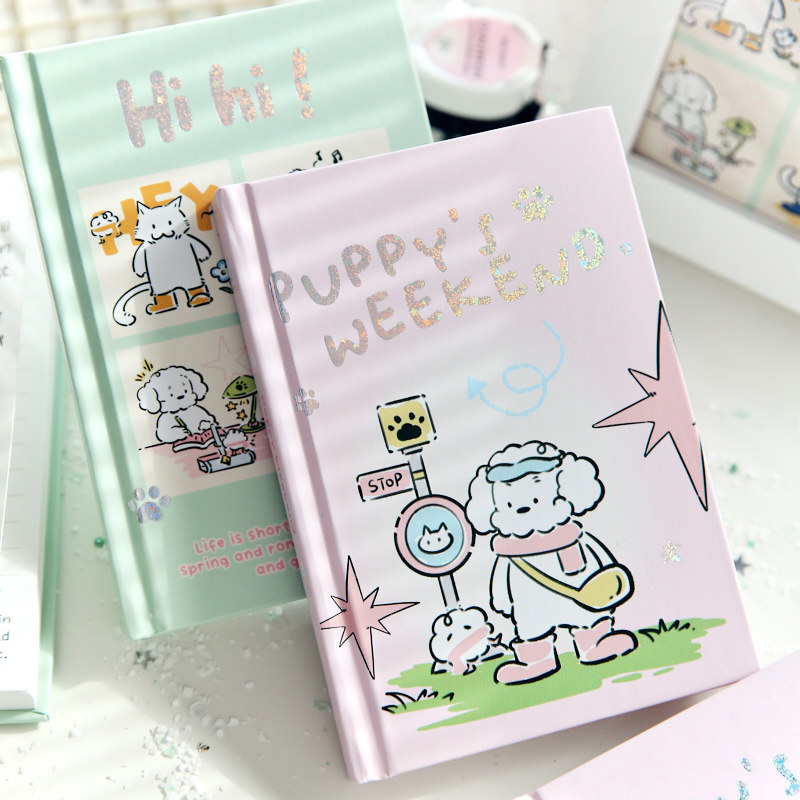 Mr. Paper A6 Libro de tapa dura Little Me Series Tema de dibujos animados Caligrafía Texto Notas de estudiante Libro de tapa dura