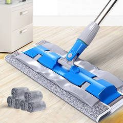 Flat mop stainless steel mop clean wooden floor water-absorbent broom free hand wash large cleaning cloth mop dust