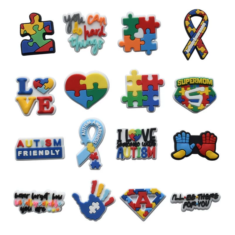 Трансграничная электронная коммерция аксессуары для обуви серия аутизма обувь с отверстиями обувь Цветочная Пряжка для обуви пляжная обувь аксессуары для украшения своими руками