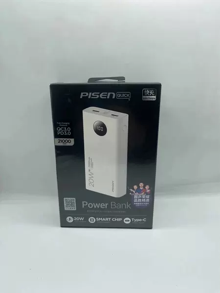 [移动电源 PISEN QUICK小白快充21000(屏显版)(苹果白）]