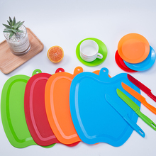 幼儿园教学厨房安全案板儿童塑料水果刀砧板刀具苹果宝宝菜板套云
