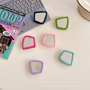 Mirror Air Cushion Bracket Ins Advanced Sense Simple Mirror Irregular Candy Color Sticker Lazy Stretch Bracket