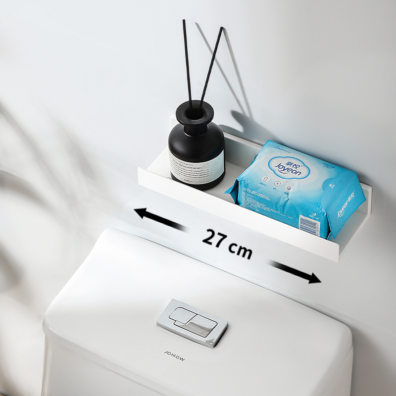 Bathroom Wall-Mounted I-Shaped Storage Rack Bathroom Punch-Free Storage Rack Kitchen Multi-Functional Extendable Spice Rack