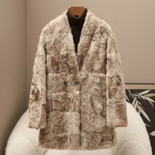 厂家现货2025新款小湖羊皮毛一体真皮草外套女式秋冬休闲保暖大衣