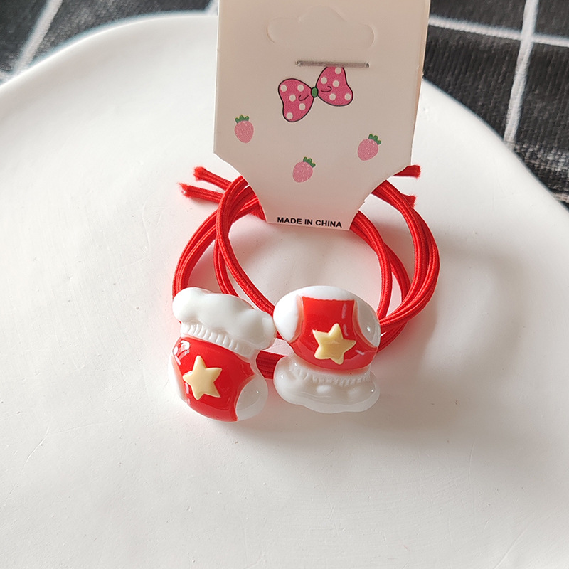 Regalo di Natale Accessori per capelli per bambini di Natale Babbo Natale Fascia elastica alta Albero di Natale Pupazzo di neve Alce Elastico per capelli Scrunchie per le feste_voghion.com