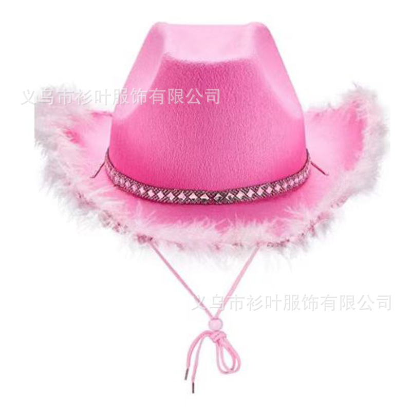 White colored denim velvet hat, (Physicals)