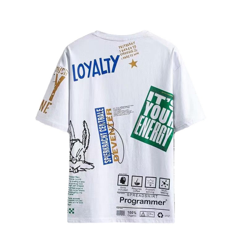 Short-sleeved T-shirt Men's 2023 Summer New Loose Half-sleeved Base Shirt Men's Round Neck All-match T-shirt Trendy Wholesale