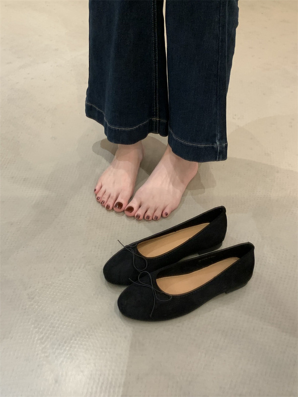 法式豹纹浅口单鞋女2025秋款圆头蝴蝶结平底百搭玛丽珍鞋轻便软底|undefined