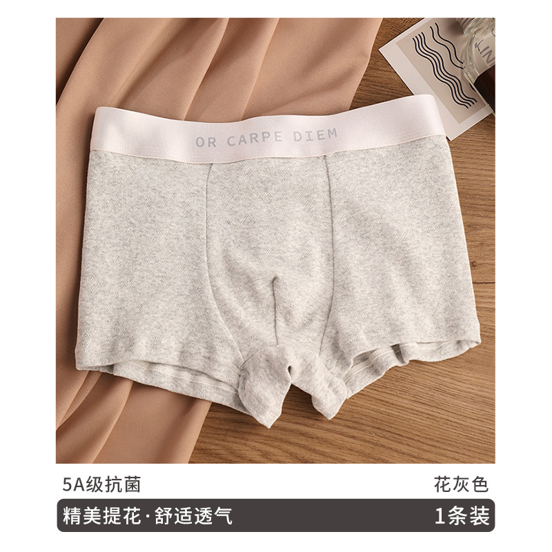 Ropa interior de hombre, pantalones bóxers antibacterianos de algodón puro, pantalones cortos bóxer para jóvenes transpirables deportivos para niños de verano, bragas para la cabeza