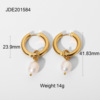 Brand earrings stainless steel, pendant, European style, internet celebrity, 750 sample gold, wholesale