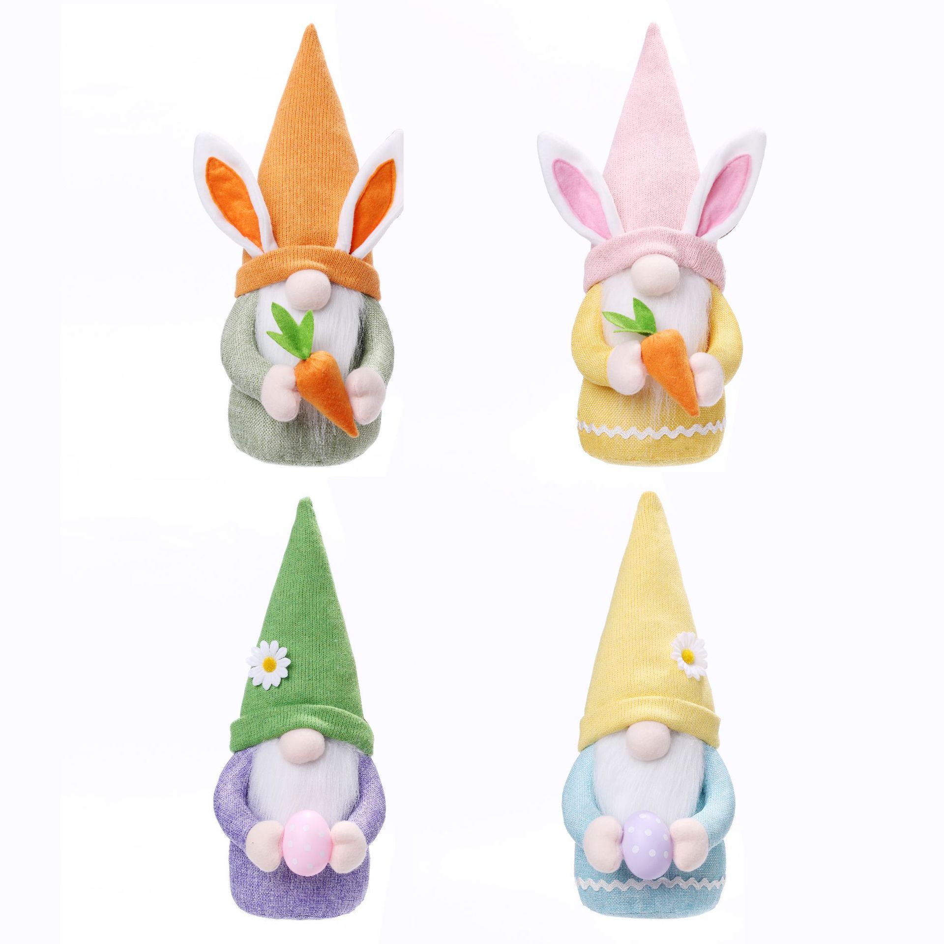 Sin rostro de Navidad viejo hombre sombrero largo elfo muñeca decoración Transfronterizo nuevo conejo de Pascua con huevo de rábano