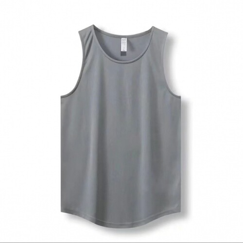 Summer Marathon Quick-Dry Men's Sleeveless Puffer Jacket Running Training Basketball Loose Fitness Tank Top