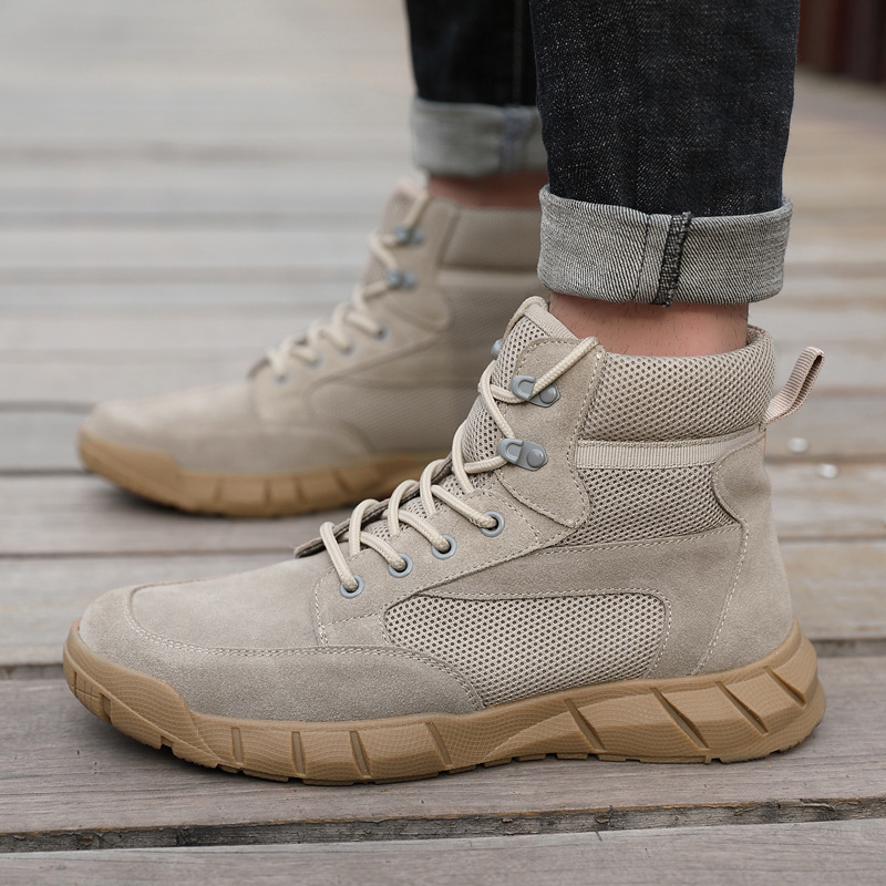Botas desert masculinas em couro legítimo estilo britânico martin_voghion.com
