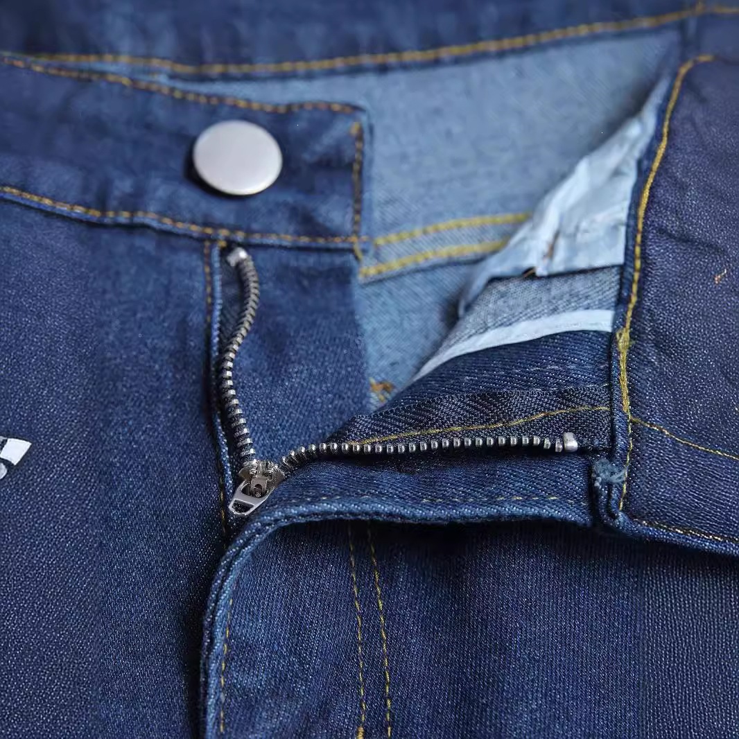 Jeans para Hombre de Algodón, Cintura Media, Corte Ajustado, para Uso Casual