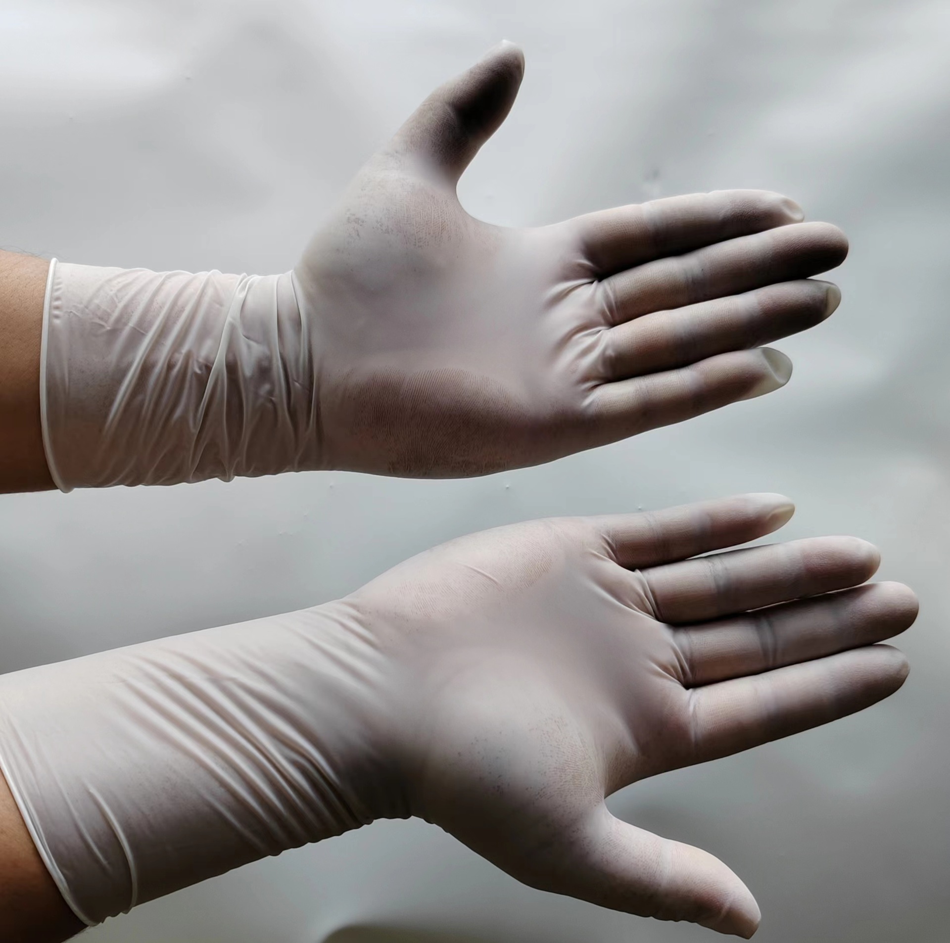 加长丁晴合成手套 加厚耐用防油 防酸碱手套 防护手套加长