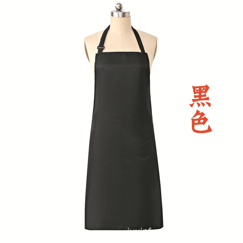 白黒ストライプ柄エプロンホテルレストランカフェ首エプロンシェフ作業服防汚ロングエプロン|undefined