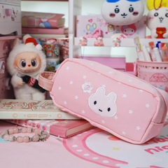 日本のかわいいピンクの星ペンケースイン高価値文具箱シンプルな中学生文具大容量収納