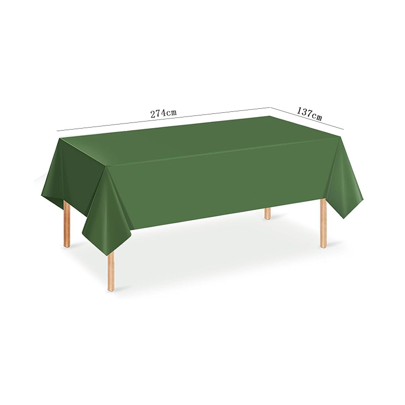 Salvia verde transfronteriza tela de mesa de plástico desechable fiesta de cumpleaños mesa de postres 54x108