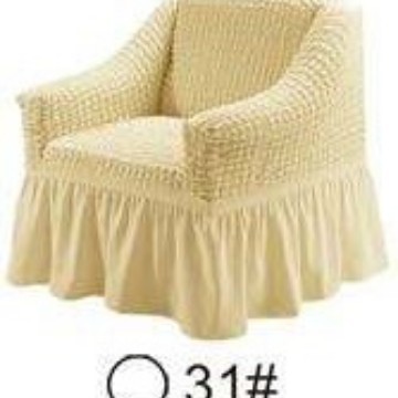 Cubresofá Seersucker universal, de poliéster elástico con falda, decoración para todas las estaciones, venta directa de fábrica.