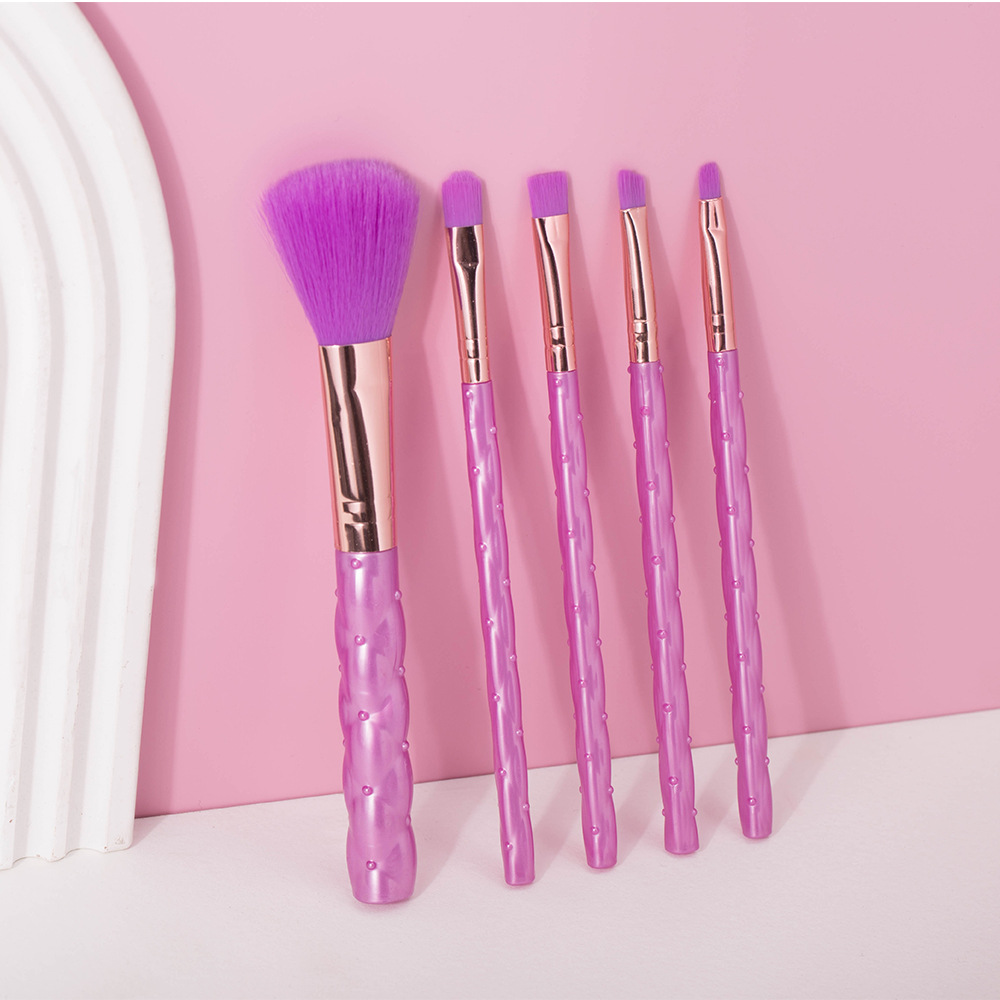 Cross-border makeup brush suit beginners Amazon beauty tools 5 blush eye shadow lip brush makeup set brush