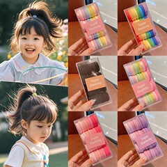 子供のヘアリングの大きいサイズは、女の子の高馬尾髪ロープの高弾力性結束ロープの耐久性のある皮筋の学生が髪を縛ることを傷つけない