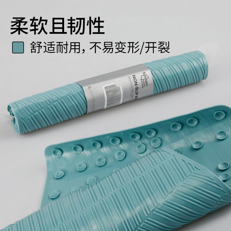 Color sólido TPR cojín de baño antideslizante pegamento blando hotel piscina baño cojín de baño cojín de ventosas cojín de baño cojín