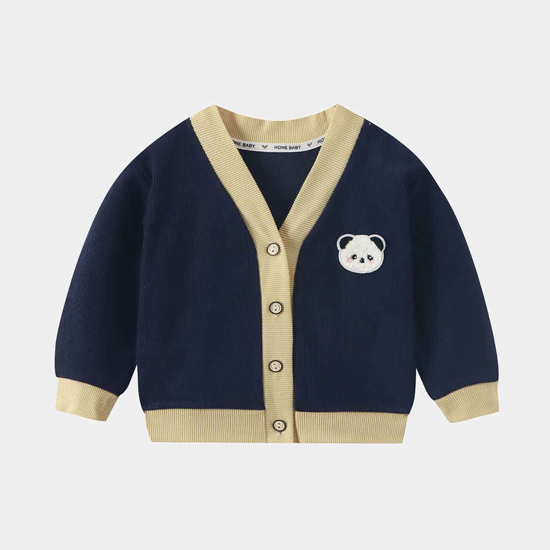 Comercio exterior transfronterizo chaqueta de punto para niños primavera y otoño camisa coreana cardigan chaqueta de moda infantil