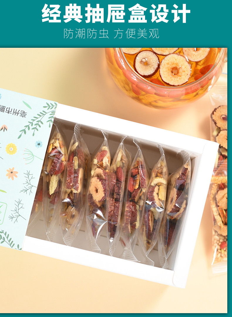 Chen Pi Ginger Rice Tea 12 Tea Bags Warming Herbal Blend with Dried Tangerine Peel Red Date and Goji key features