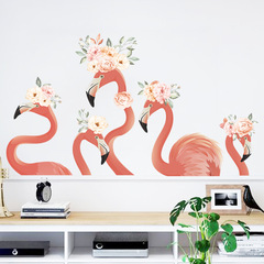 梵汐新款FX-C139 紅色文藝火烈鳥臥室玄關牆面美化裝飾牆貼紙自粘