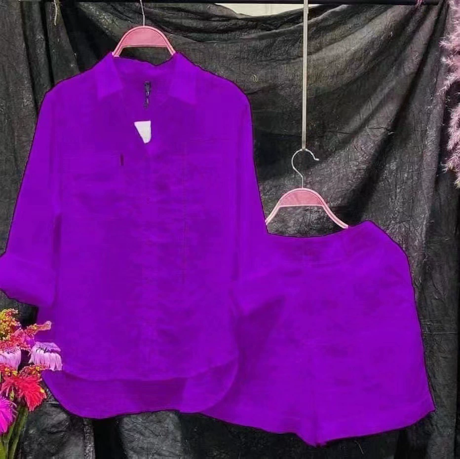 Amazon трансграничный весенний и летний темперамент повседневный иностранный минус возраст сплошной цвет кардиган с длинными рукавами модный сплошной спортивный костюм