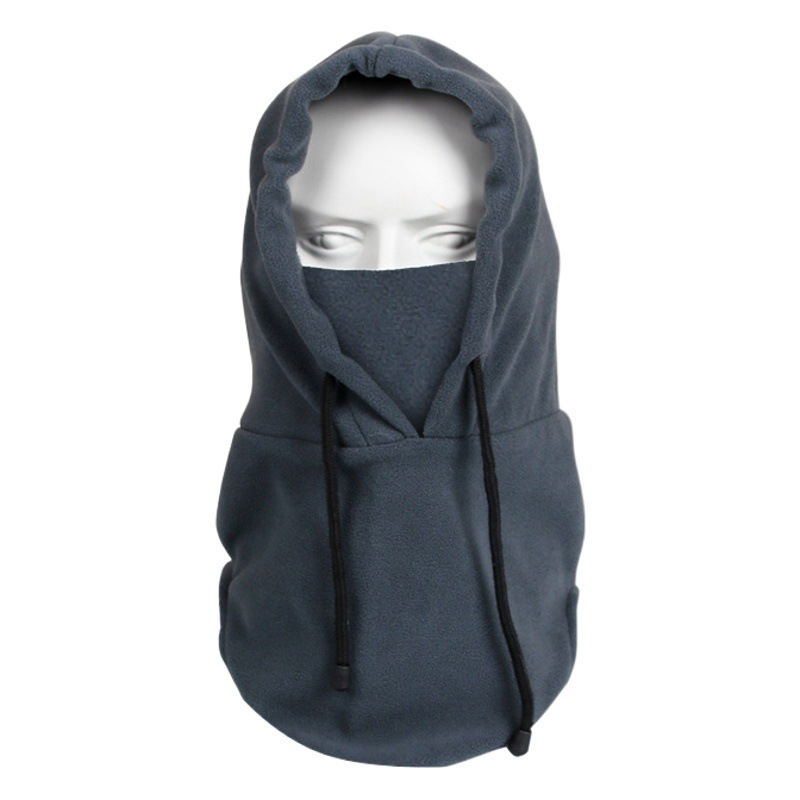 Gorro de invierno a prueba de viento, cálido, multifuncional, capucha de ciclismo engrosada, protección facial de forro polar a prueba de frío, máscara de esquí para bloquear el viento