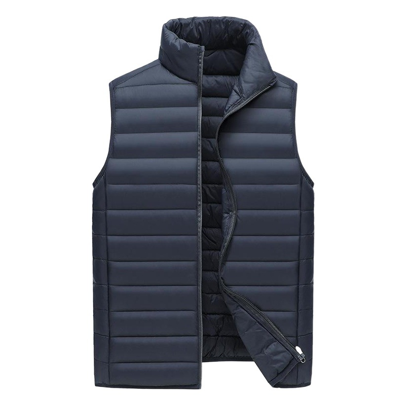 New cotton vest men's cotton-padded jacket stand collar down cotton vest winter warm vest jacket sleeveless cotton coat wholesale