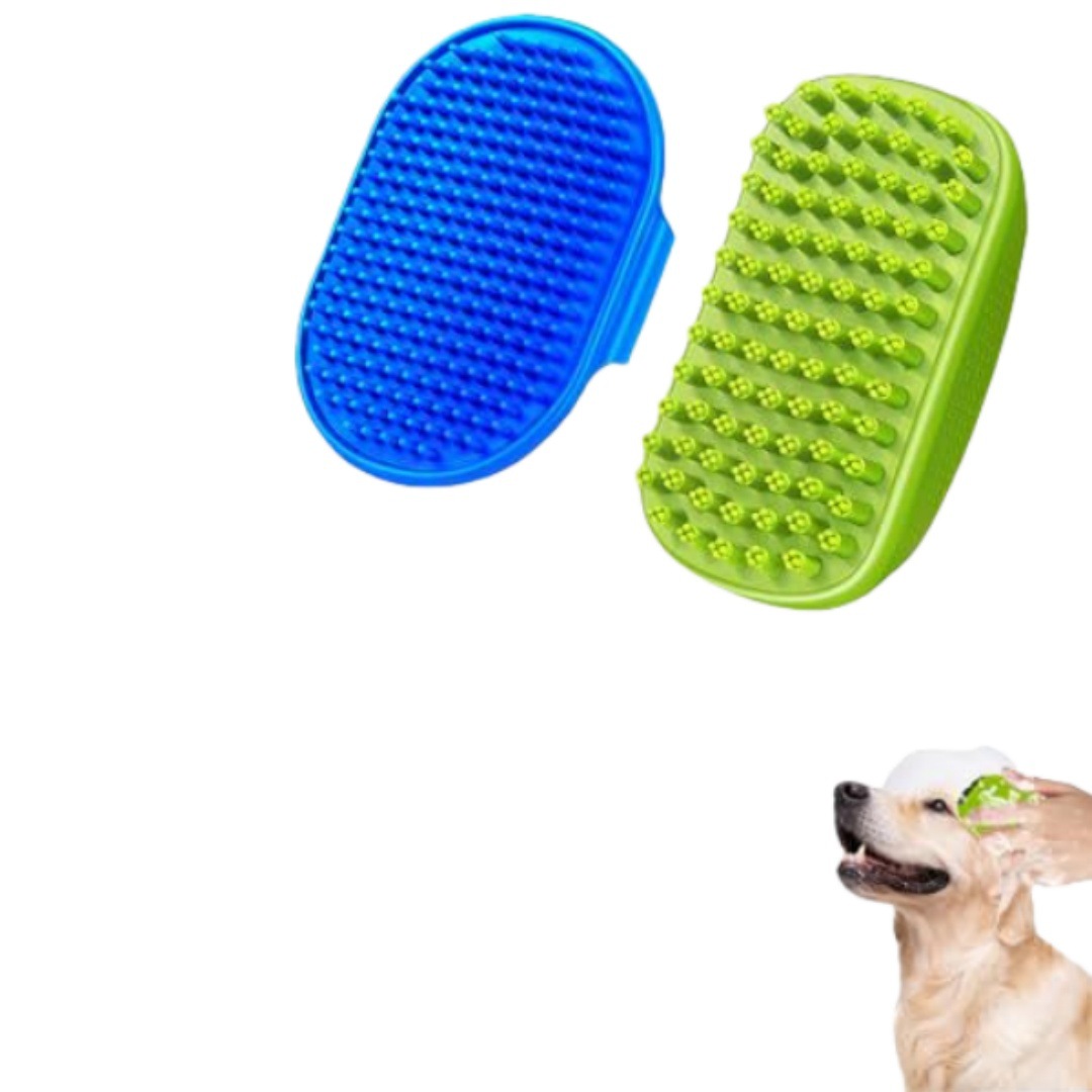 3 piezas cepillo de baño para perros cepillo de champú para perros cepillo de ducha de limpieza adecuado para perros de pelo corto para masaje de depilación