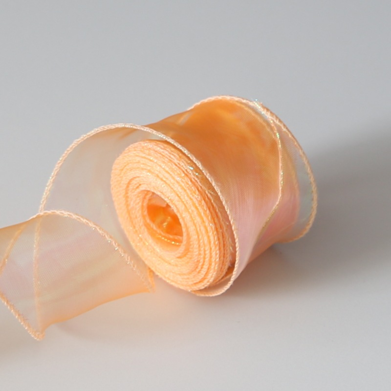 Hilado de cola de pez Symphony Cinta Decoración de pastel Ramo de copia lateral Boleto de flores Tombro de lazo Cinta de hilo ondulado