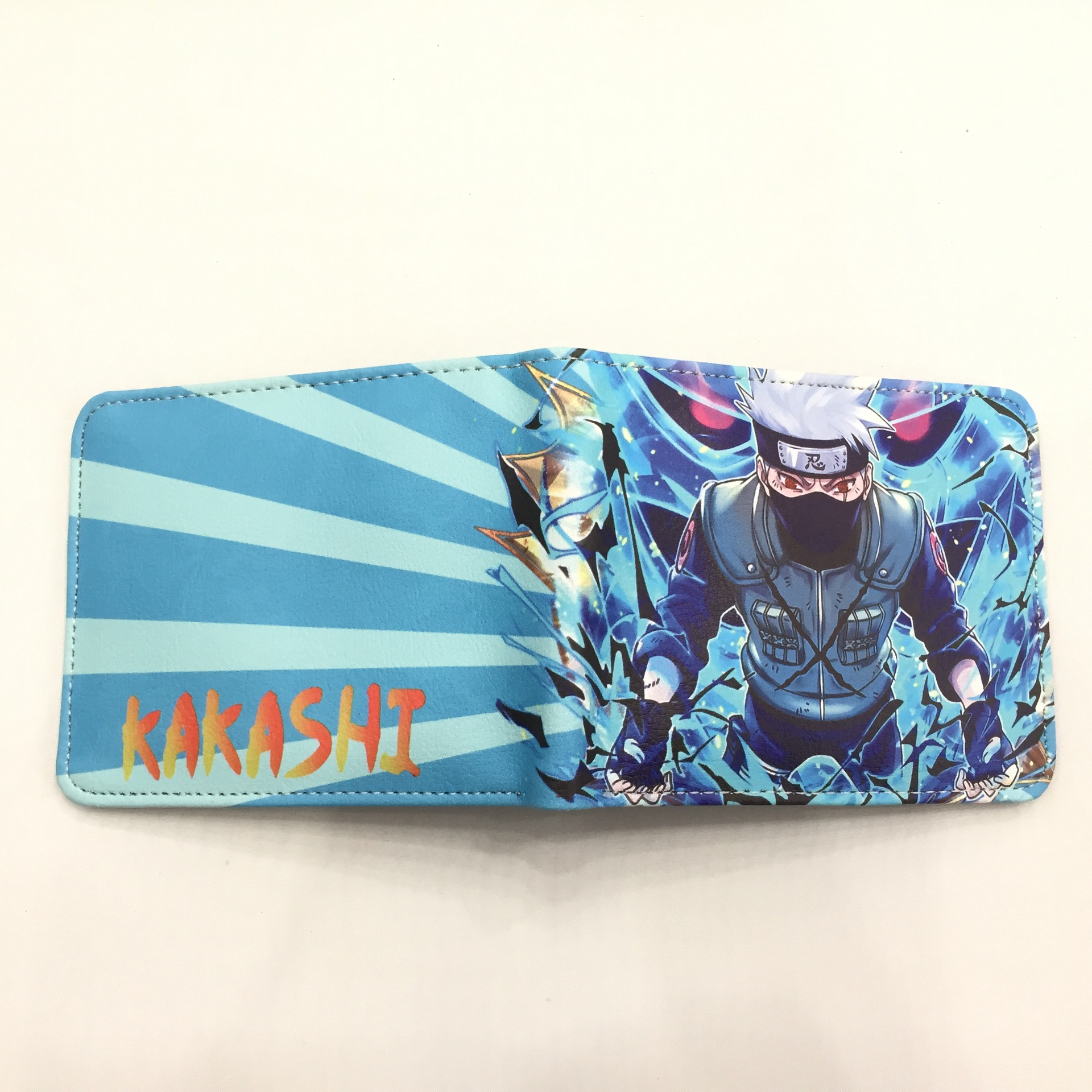 Hokage billetera Ninja Boy Sasuke Naruto nuevo tipo de bolso de tarjetas, bolso de cambio de dibujos animados Fuego Nube, cartera de cambio PU, bolso de piel