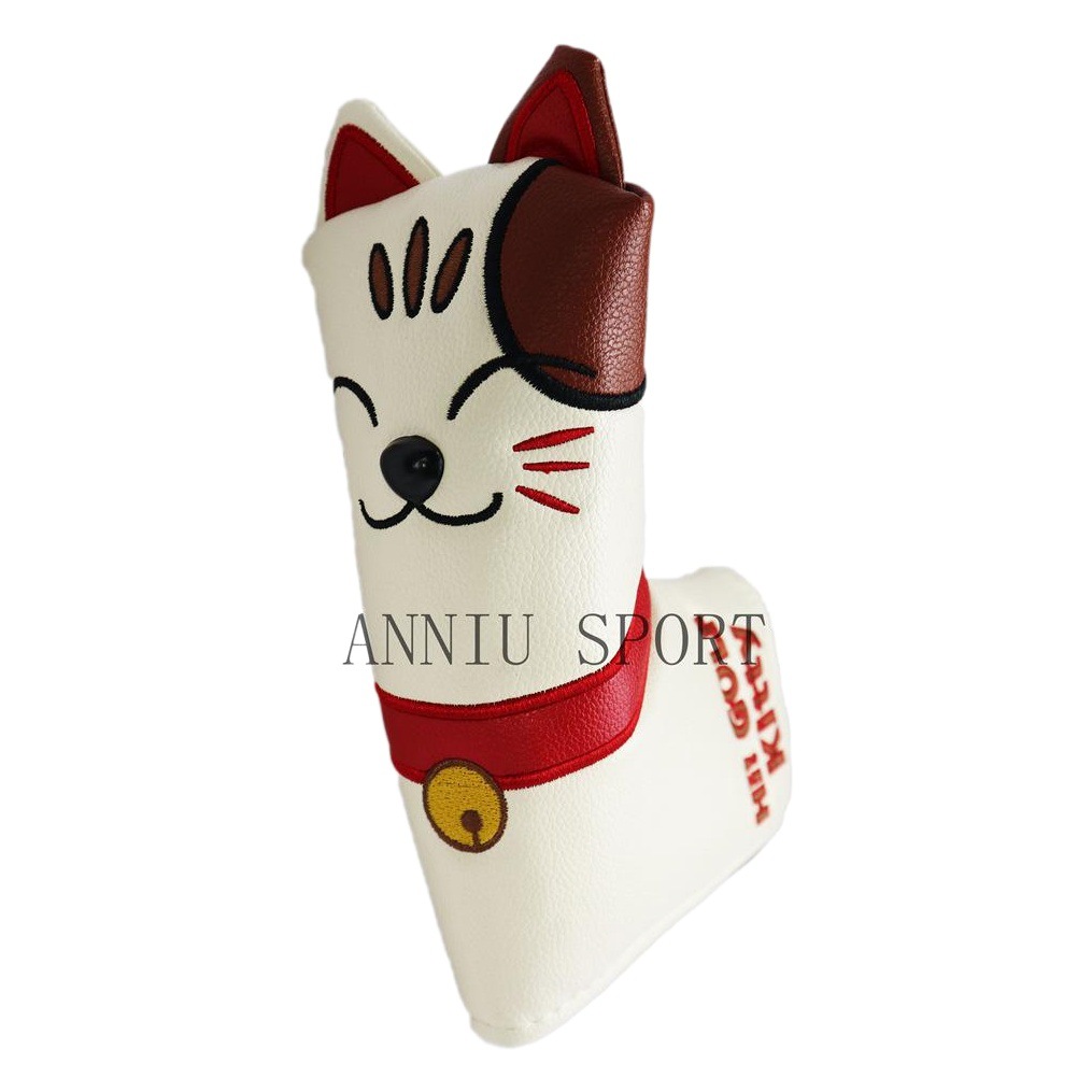 Fabricante OBM E-Commerce Golf conjunto de varilla de madera club conjunto cabeza varilla de hierro cubierta protectora gato afortunado lindo